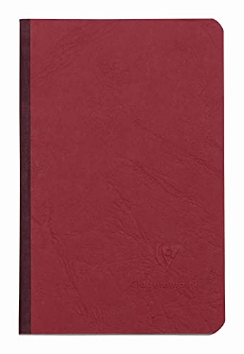 Clairefontaine 795922C Heft (Leinen, Age Bag, kariert, 9 x 14 cm, 96 Blatt) 1 Stück rot von Clairefontaine