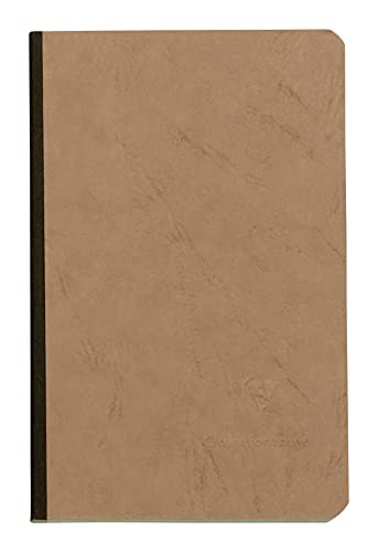 Clairefontaine 79592C Heft (Leinen, Age Bag, kariert, 9 x 14 cm, 96 Blatt) 1 Stück braun von Clairefontaine