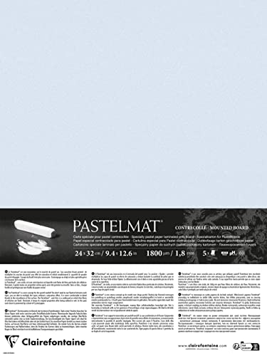 Clairefontaine 796013C - Packung mit 5 Bogen Pastelmat kaschiert, DIN A4+, 24x32cm, praktisch und sicher, 360g, Hellblau, 1 Pack Clairefontaine 796013C - Packung mit 5 Bogen Pastelmat kaschiert, DIN A4+, 24x32cm, praktisch und sicher, 360g, Hellblau, 1 Pack von Clairefontaine