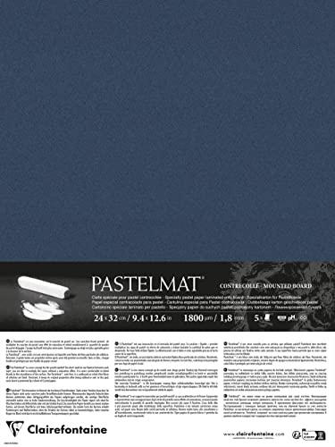 Clairefontaine 796014C - Packung mit 5 Bogen Pastelmat kaschiert, DIN A4+, 24x32cm, praktisch und sicher, 360g, Dunkelblau, 1 Pack Clairefontaine 796014C - Packung mit 5 Bogen Pastelmat kaschiert, DIN A4+, 24x32cm, praktisch und sicher, 360g, Dunkelblau, 1 Pack von Clairefontaine