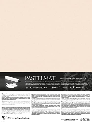 Clairefontaine 796061C - Packung mit 5 Bogen Pastelmat kaschiert, DIN A4+, 24x32cm, praktisch und sicher, 360g, Beige, 1 Pack Clairefontaine 796061C - Packung mit 5 Bogen Pastelmat kaschiert, DIN A4+, 24x32cm, praktisch und sicher, 360g, Beige, 1 Pack von Clairefontaine