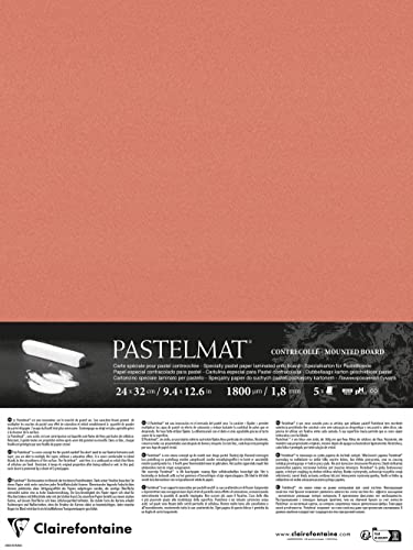 Clairefontaine 796062C - Packung mit 5 Bogen Pastelmat kaschiert, DIN A4+, 24x32cm, praktisch und sicher, 360g, Rot 1 Pack Clairefontaine 796062C - Packung mit 5 Bogen Pastelmat kaschiert, DIN A4+, 24x32cm, praktisch und sicher, 360g, Rot 1 Pack von Clairefontaine
