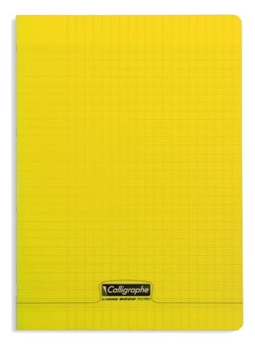Clairefontaine 18134C - Heft / Schulheft Calligraphe DIN A4 21x29,7 cm, 48 Blatt, französische Lineatur, 90g, Gelb, 1 Stück von Calligraphe
