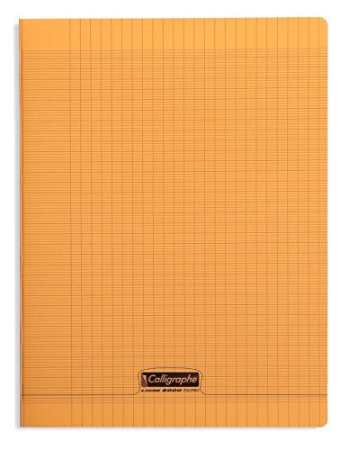 Clairefontaine 18368C - Heft / Schulheft Calligraphe DIN A4 21x29,7cm 96 Blatt, französische Lineatur, 90g, Orange, 1 Stück von Calligraphe