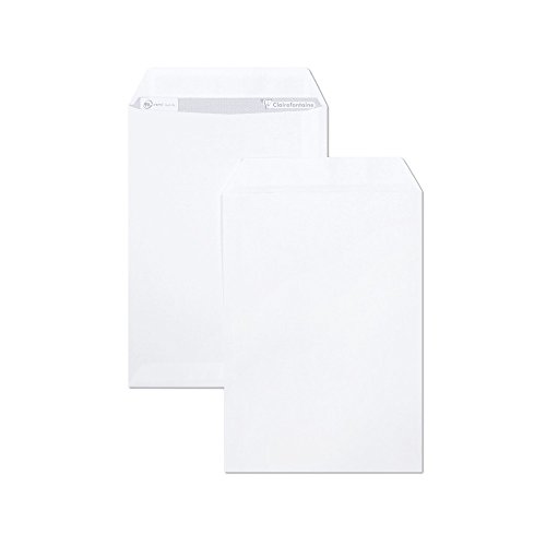 Clairefontaine 804250C - Packung mit 50 Versandtaschen weiß C5-162x229 mm, selbstklebend, 90g, 1 Pack von Clairefontaine