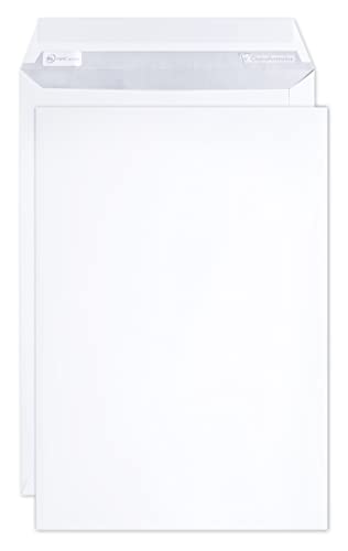 Clairefontaine 8050C - Karton mit 250 Versandtaschen weiß C4-229x324 mm, selbstklebend, 90g, 1 Karton von Clairefontaine