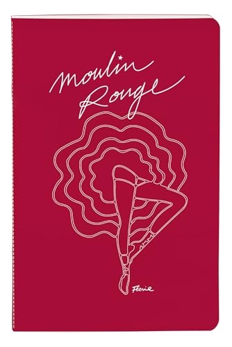 Clairefontaine 812432C - Notizheft Moulin Rouge, mit Fadenbindung 11x17 cm, 32 Blatt, liniert, sortiert, 1 Stück von Clairefontaine