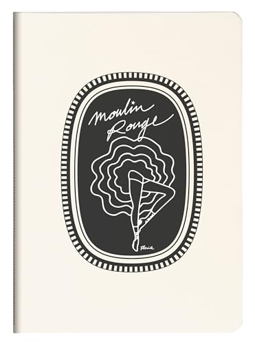 Clairefontaine 812433C - Notizheft Moulin Rouge, mit Fadenbindung DIN A5 14,8x21 cm, 32 Blatt, liniert, sortiert, 1 Stück von Clairefontaine