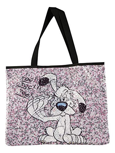 Clairefontaine 812882C - Tasche mit Henkel ''Asterix Zaubertrank'' 40x31cm, mit Wende-Pailleten, Motiv Idefix, 1 Stück Clairefontaine 812882C - Tasche mit Henkel ''Asterix Zaubertrank'' 40x31cm, mit Wende-Pailleten, Motiv Idefix, 1 Stück von Clairefontaine