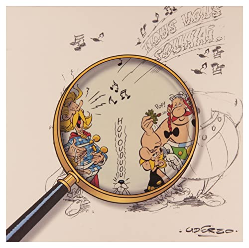 Clairefontaine 813027C - Zeichenblock Asterix 4, 21x21 cm, 30 Blatt mit Körnung, Motiv skizziert mit Lupe, 1 Stück von Clairefontaine