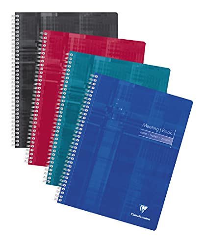 Clairefontaine 82140C - Heft Meeting Book DIN A4+, mit Spiralbindung, 80 Blatt 90g, farbig sortiert, 1 Stück Clairefontaine 82140C - Heft Meeting Book DIN A4+, mit Spiralbindung, 80 Blatt 90g, farbig sortiert, 1 Stück von Clairefontaine