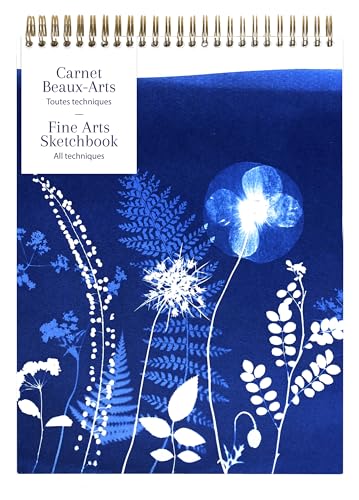 Clairefontaine 83506C - Skizzenbuch Cyanotype mit kopfseitiger Spiralbindung A4 21x29,7 cm, 40 Blatt, weißes Mixed Media-Zeichenpapier 180g, 1 Stück Clairefontaine 83506C - Skizzenbuch Cyanotype mit kopfseitiger Spiralbindung A4 21x29,7 cm, 40 Blatt, weißes Mixed Media-Zeichenpapier 180g, 1 Stück von Clairefontaine