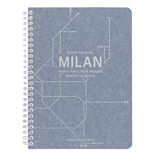 Clairefontaine 83536C - Notizheft Jeans métro, mit Doppelspirale, DIN A5, 14,8x21cm, 74 Blatt liniert, 1 Stück, Motive sortiert von Clairefontaine