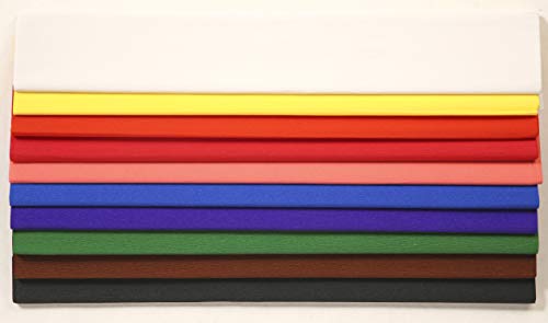 Clairefontaine 903099C Packung mit 10 Bögen Krepppapier, 2,5 x 0,5m, ideal für kreativen Hobbies, 1 Pack, farbig sortiert von Clairefontaine