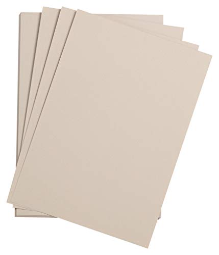 Clairefontaine 90769C - Packung mit 25 Bogen Zeichenpapier Etival Color, DIN A3, 29,7 x 42cm, 160g, 1 Pack Graurosa von Clairefontaine