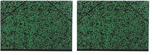Clairefontaine 93243C Annonay Zeichenmappe (Gummizug, ohne Klappen, Rücken 30 mm, DIN B3+, innen: 36,4 x 51,5 cm, außen: 37 x 52 cm, ideal zur Aufbewahrung Ihrer Werke) grün (Packung mit 2) von Clairefontaine