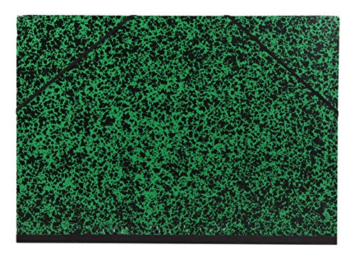 Clairefontaine 93243C Annonay Zeichenmappe (Gummizug, ohne Klappen, Rücken 30 mm, DIN B3+, innen: 36,4 x 51,5 cm, außen: 37 x 52 cm, ideal zur Aufbewahrung Ihrer Werke) grün von Clairefontaine