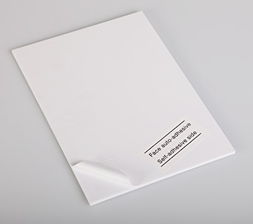 Clairefontaine 93611C Packung (mit 20 Schaumkartons, selbstklebend, DIN A4, 21 x 29,7 cm, 5 mm, ideal für Dekorationsarbeiten, einfach zu bearbeiten, chlorfrei) 20er Pack weiß von Clairefontaine