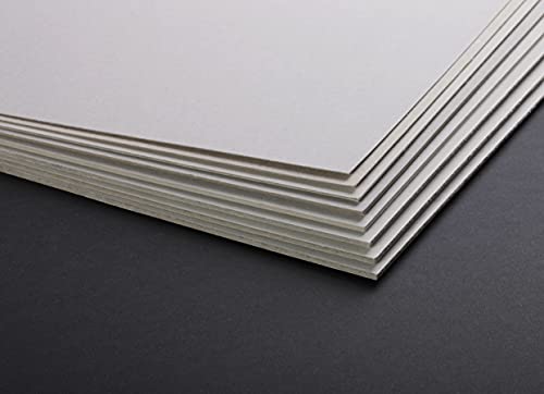 Clairefontaine 93975C Packung (mit 10 Bögen Pappe, 50 x 65 cm, 1 mm, 600 g, ideal für Modellbau, leicht und glatt, 100% recycelt) 10er Pack grau von Clairefontaine