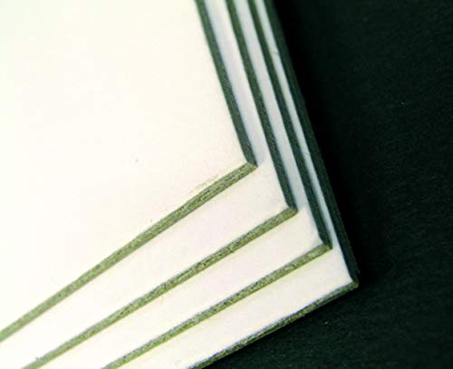 Clairefontaine 93990C Packung (mit 10 Passepartouts, mittelfein, 600 g, 50 x 65 cm, 1 mm, preiswert, leicht, ideal für Bilderrahmung und Kartonagen) 10er Pack grau/weiß von Clairefontaine