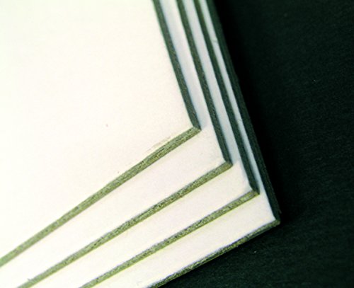 Clairefontaine 93991C Packung (mit 10 Passepartouts, mittelfein, 1200 g, 50 x 65 cm, 1,8 mm, preiswert, leicht, ideal für Bilderrahmung und Kartonagen) 10er Pack grau/weiß von Clairefontaine