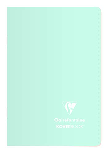 Clairefontaine 941681C - Packung mit 10 Heften Koverbook Blush PP, 11x17cm, 48 Blatt kariert, farbig sortiert, 1 Pack von Clairefontaine