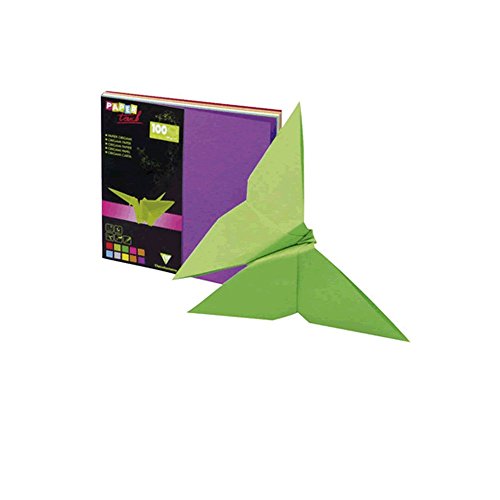 Clairefontaine 95008C Packung mit 100 Bögen Origamipapier einfarbig (12 x 12 cm, 80 g) 1 Pack farbig sortiert Farbsortierung 2 von Clairefontaine
