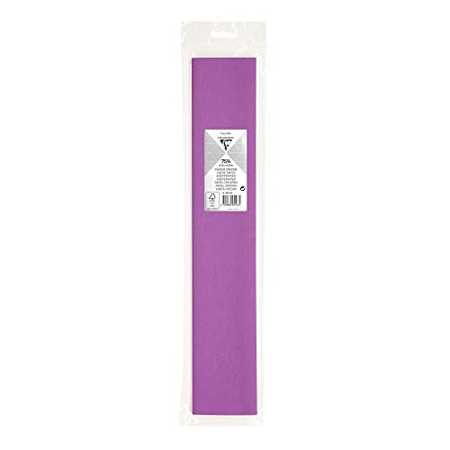 Clairefontaine 95110C - Blisterpackung mit 1 Blatt Krepppapier gefaltet, Qualität 75%, im Format 2,50x0,50m, ideal für DIY und Bastelaktivitäten, Malve, 1 Stück Clairefontaine 95110C - Blisterpackung mit 1 Blatt Krepppapier gefaltet, Qualität 75%, im Format 2,50x0,50m, ideal für DIY und Bastelaktivitäten, Malve, 1 Stück von Clairefontaine