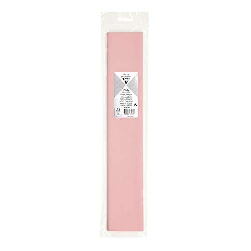 Clairefontaine 95133C - Rolle Krepppapier Premium 75% Elastizität, 2,50x0,50m, 40g, ideal für Bastelprojekte und Kita, in Blisterverpackung, 1 Rolle, Hellrosa Clairefontaine 95133C - Rolle Krepppapier Premium 75% Elastizität, 2,50x0,50m, 40g, ideal für Bastelprojekte und Kita, in Blisterverpackung, 1 Rolle, Hellrosa von Clairefontaine