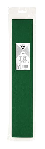 Clairefontaine 95150C - Rolle Krepppapier Premium 75% Elastizität, 2,50x0,50m, 40g, ideal für Bastelprojekte und Kita, in Blisterverpackung, 1 Rolle, Grün Clairefontaine 95150C - Rolle Krepppapier Premium 75% Elastizität, 2,50x0,50m, 40g, ideal für Bastelprojekte und Kita, in Blisterverpackung, 1 Rolle, Grün von Clairefontaine