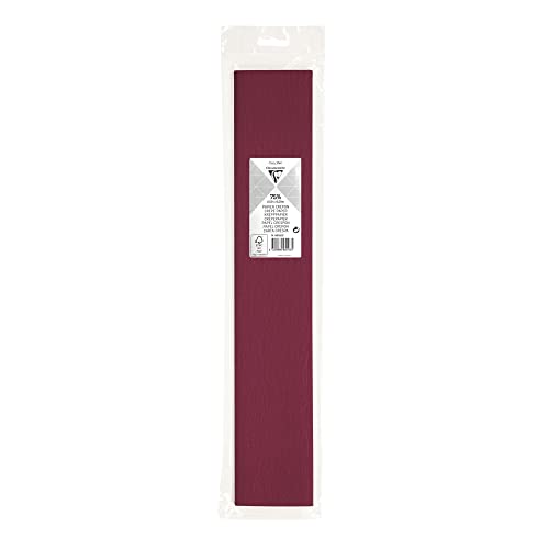 Clairefontaine 95182C - Blisterpackung mit 1 Blatt Krepppapier gefaltet, Qualität 75%, im Format 2,50x0,50m, ideal für DIY und Bastelaktivitäten, Bordeaux 1 Stück Clairefontaine 95182C - Blisterpackung mit 1 Blatt Krepppapier gefaltet, Qualität 75%, im Format 2,50x0,50m, ideal für DIY und Bastelaktivitäten, Bordeaux 1 Stück von Clairefontaine