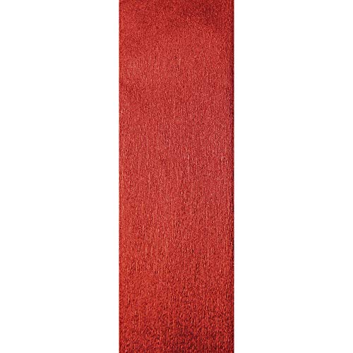 Clairefontaine 95206C Rolle Metallkrepppapier (250 x 50 cm, 72 g, ideal für Deko, mit Glanzeffekt) 1 Rolle rot von Clairefontaine