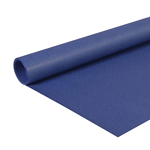 Clairefontaine 95763C - Rolle Kraftpapier, 3 x 0,70 m, 65 g, ideal für Ihre Bastelprojekte und DIY, Marineblau, 1 Rolle von Clairefontaine