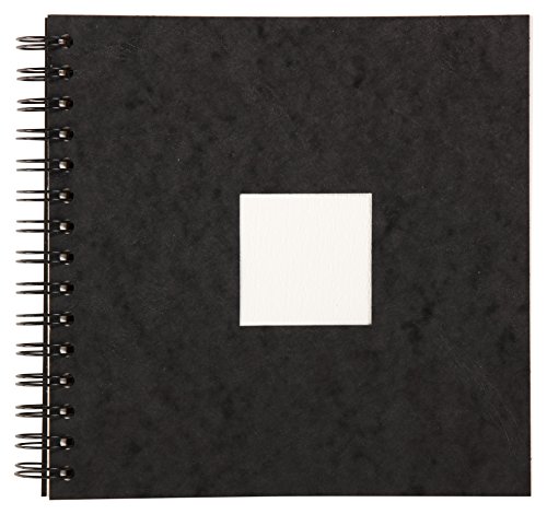 Clairefontaine 96063C Reisealbum mit Doppelspirale Aquarellpapier Feinkörnig, 20 x 20 cm, 25 Blatt, 300 g Packung, weiß von Clairefontaine