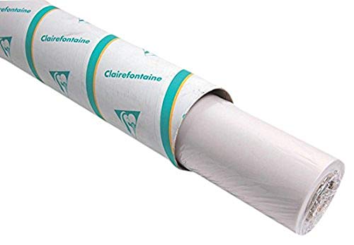 Clairefontaine 96517C Rolle Transparentpapier, 75 cm x 20 m, 90/95g, ideal für technische Zeichnen, 1 Rolle von Clairefontaine