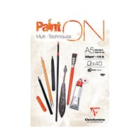 Clairefontaine 96538C - Packung mit 4 Blöcken Paint´ON feinkörnig, DIN A5, kopfseitig geleimt, 40 Blatt, 250g, weiß, 1 Pack Clairefontaine 96538C - Packung mit 4 Blöcken Paint´ON feinkörnig, DIN A5, kopfseitig geleimt, 40 Blatt, 250g, weiß, 1 Pack von Clairefontaine