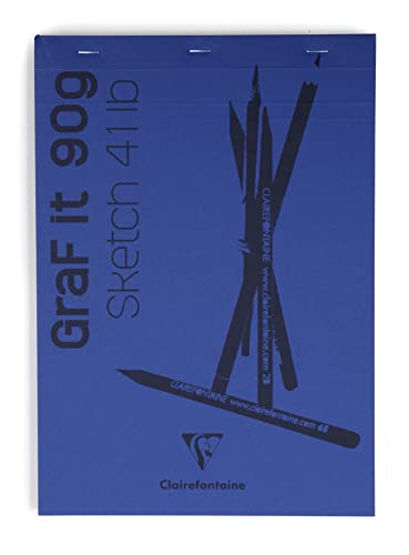Clairefontaine 96623C Skizzenblock Graf it, DIN A4, 21x29,7 cm, 80 Blatt, 90g, 80 Blatt, blanko, geheftet, ideal für Trockentechiken, 1 Stück, farbig sortiert Clairefontaine 96623C Skizzenblock Graf it, DIN A4, 21x29,7 cm, 80 Blatt, 90g, 80 Blatt, blanko, geheftet, ideal für Trockentechiken, 1 Stück, farbig sortiert von Clairefontaine