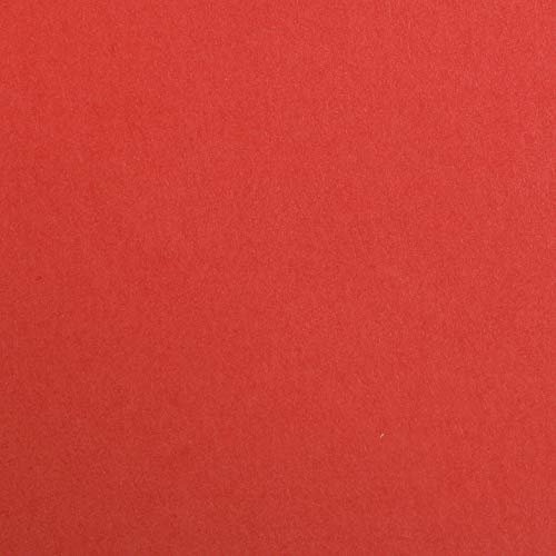 Clairefontaine 97456C Packung mit 25 Bögen Zeichenpapier Maya Premium, DIN A4, 21 x 29.7 cm, 300g, 1 Pack, Mohnrot von Clairefontaine
