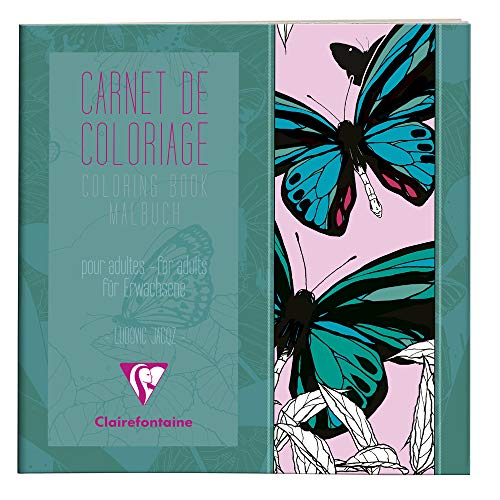 Clairefontaine 97507C - Malbuch / Malblock verleimt für Erwachsene 36 Seiten 120g Zeichenpapier zum Ausmalen, 20x20 cm, ideal zum Stressabbau, Schmetterlinge Motive sortiert, 1 Stück Clairefontaine 97507C - Malbuch / Malblock verleimt für Erwachsene 36 Seiten 120g Zeichenpapier zum Ausmalen, 20x20 cm, ideal zum Stressabbau, Schmetterlinge Motive sortiert, 1 Stück von Clairefontaine