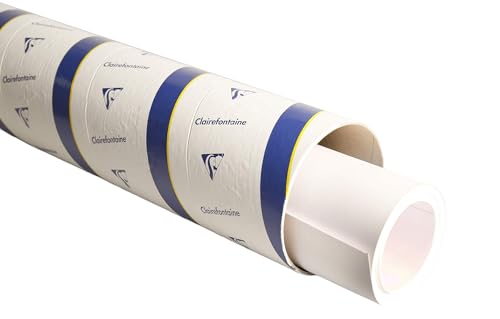 Clairefontaine 975166C Rolle Paint'On, 1,3 x 10m, 250g, 1 Stück, weiß von Clairefontaine