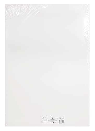 Clairefontaine 975243C - Packung mit 100 Blatt Skizzenpapier 'Dessin à grain', 180g, DIN A2, naturweiß, 1 Ries von Clairefontaine