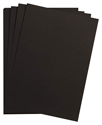 Clairefontaine 975250C Packung mit 25 Bastelkartons Maya, 185g, DIN A4, 21 x 29,7cm, 1 Pack, Schwarz von Clairefontaine