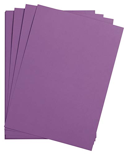 Clairefontaine 975259C Packung mit 25 Bastelkartons Maya, 185g, DIN A4, 21 x 29,7cm, 1 Pack, violett von Clairefontaine