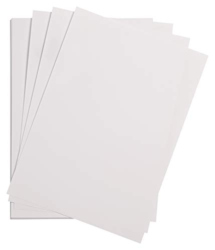 Clairefontaine 975263C - Packung mit 25 Bastelkartons Maya, 185g, DIN A4, 21 x 29,7 cm, Weiß von Clairefontaine