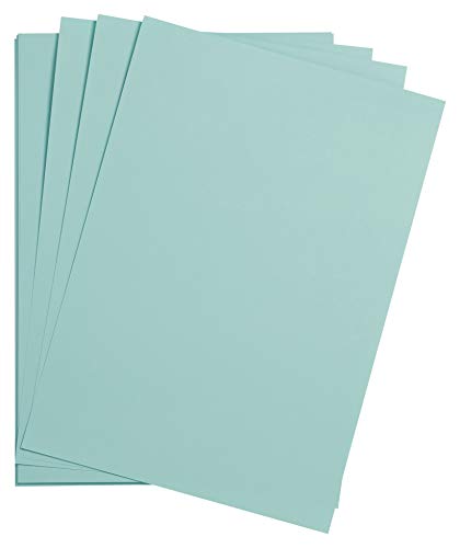 Clairefontaine 975269C Packung mit 25 Bastelkartons Maya, 185g, DIN A4, 21 x 29,7cm, 1 Pack, türkis von Clairefontaine