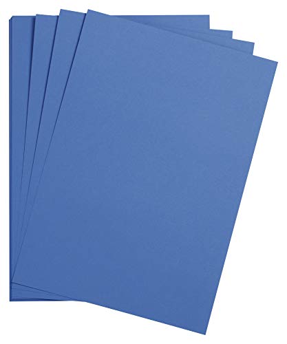 Clairefontaine 975278C Packung mit 25 Bastelkartons Maya, 185g, DIN A4, 21 x 29,7cm, 1 Pack, königsblau von Clairefontaine