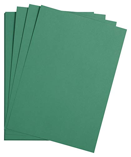 Clairefontaine 975351C Packung mit 25 Bastelkartons Maya, 185g, DIN A3, 29,7 x 42 cm, 1 Pack, Tannengrün von Clairefontaine