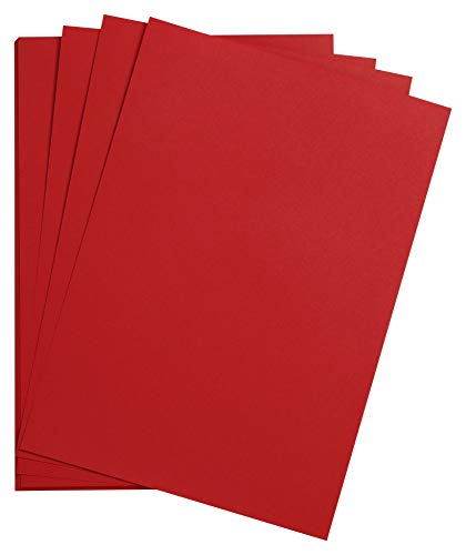 Clairefontaine 975356C Packung mit 25 Bastelkartons Maya, 185g, DIN A3, 29,7 x 42 cm, 1 Pack, rot von Clairefontaine