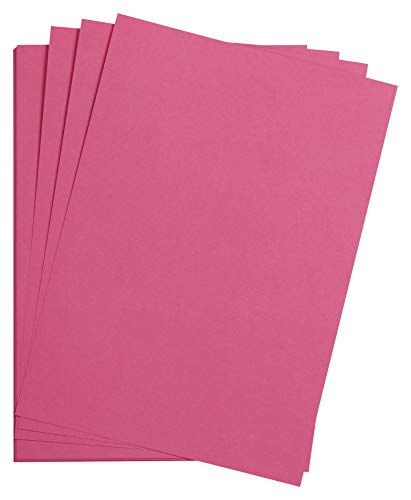 Clairefontaine 975360C Packung mit 25 Bastelkartons Maya, 185g, DIN A3, 29,7 x 42 cm, 1 Pack, fuchsia von Clairefontaine