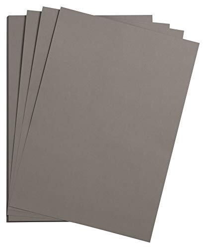 Clairefontaine 975362C Packung mit 25 Bastelkartons Maya, 185g, DIN A3, 29,7 x 42 cm, 1 Pack, grau von Clairefontaine